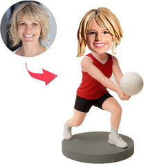 Frau spielt Volleyball Benutzerdefinierte Wackelköpfe