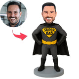 Schwarzer Anzug Super Papa Batman Benutzerdefinierte Bobbleheads