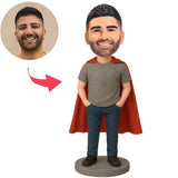 Lässiger Mann mit Händen in Hosentaschen Benutzerdefinierte Bobbleheads