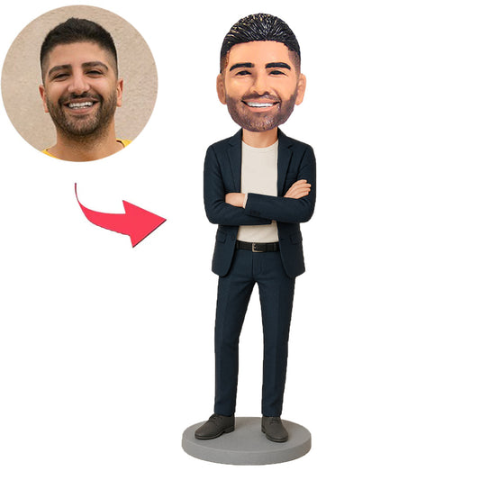 Geschäftsmann mit verschränkten Armen Benutzerdefinierte Bobbleheads