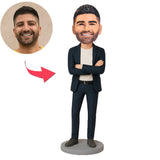 Geschäftsmann mit verschränkten Armen Benutzerdefinierte Bobbleheads