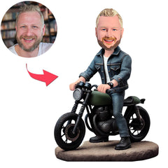 Cooler Mann auf Motorrad Benutzerdefinierte Bobbleheads