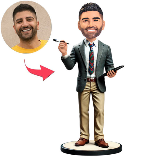 Männlicher Hochschulprofessor Benutzerdefinierte Bobbleheads