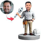Ingenieur mit Schraubenschlüssel Benutzerdefinierte Bobbleheads