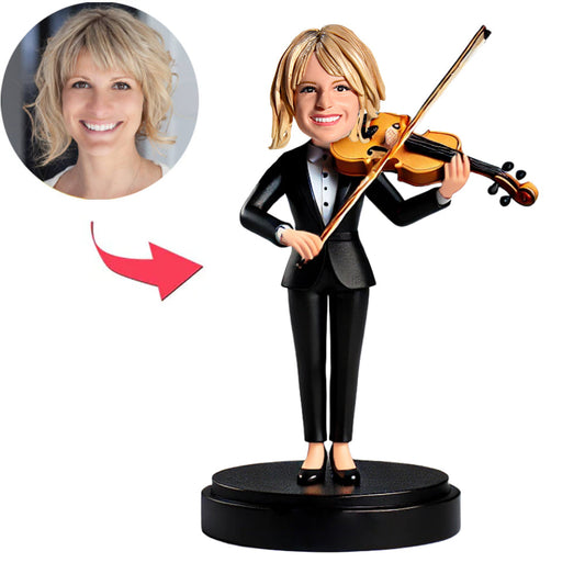Weibliche Geigerin Benutzerdefinierte Bobbleheads