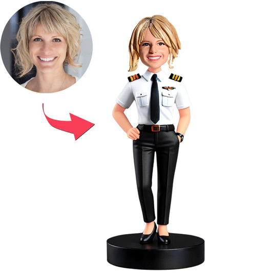 Weiblicher Kapitän Benutzerdefinierte Bobbleheads