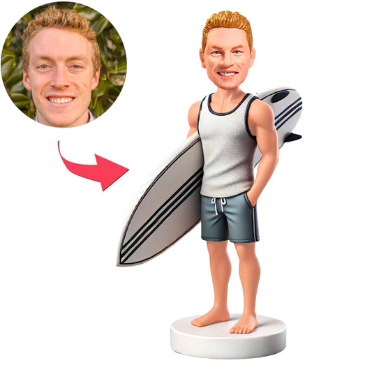 Surfbegeisterte mit Surfbrettern Benutzerdefinierte Bobbleheads