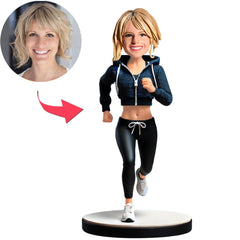 Mädchen in Sportkleidung laufend Benutzerdefinierte Bobbleheads