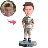 Kind in lässiger Kleidung Benutzerdefinierte Bobbleheads