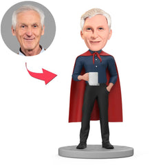 Super Geschäftsmann mit Tasse Benutzerdefinierte Bobbleheads
