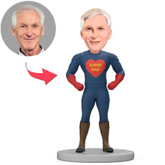Super Papa mit Händen an den Hüften Benutzerdefinierte Bobbleheads