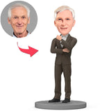 Geschäftsmann mit Uhr Benutzerdefinierte Bobbleheads