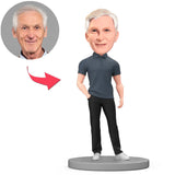 Mann mit Hand in der Tasche Benutzerdefinierte Bobbleheads