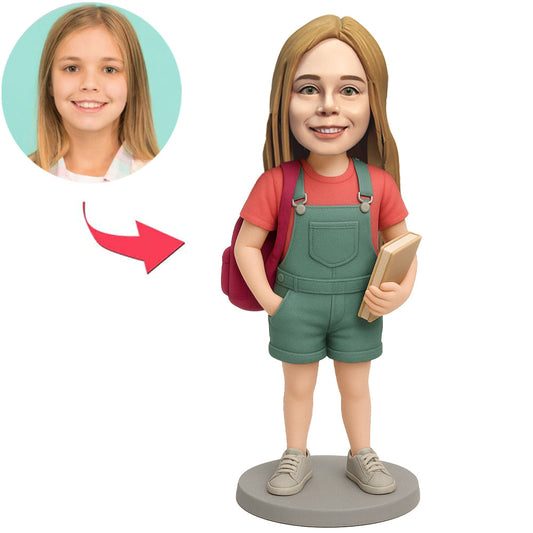Mädchen mit Buch Benutzerdefinierte Bobbleheads
