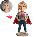 Superheld lässige Frau Benutzerdefinierte Bobbleheads