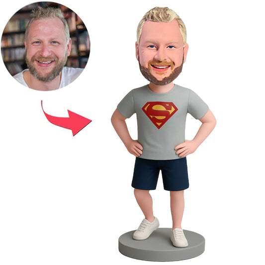 Super lässiger Mann mit Händen an den Hüften Benutzerdefinierte Bobbleheads