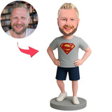 Super lässiger Mann mit Händen an den Hüften Benutzerdefinierte Bobbleheads