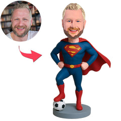 Übermensch spielt Fußball Benutzerdefinierte Bobbleheads