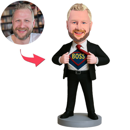 Super Chef in schwarzem Anzug Benutzerdefinierte Bobbleheads