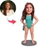 Frau im Badeanzug Benutzerdefinierte Bobbleheads