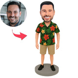 Mann im grünen Hawaiihemd Benutzerdefinierte Bobbleheads