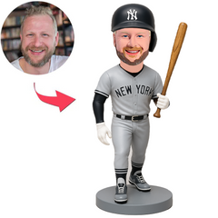 NY Yankees Spieler mit schwarzer Baseballkappe Benutzerdefinierte Bobbleheads