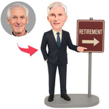 Geschäftsmann und Ruheschild Benutzerdefinierte Bobbleheads