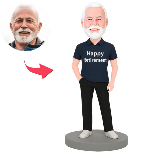 Mann im glücklichen Ruhestand Benutzerdefinierte Bobbleheads