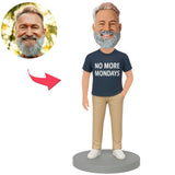 Keine Montage mehr pensionierter Mann Benutzerdefinierte Bobbleheads