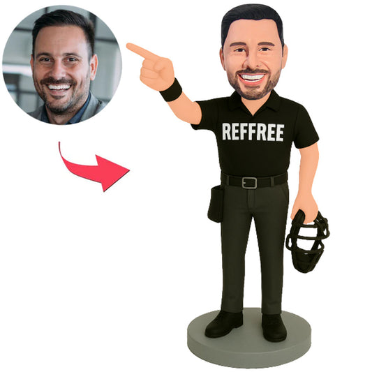Baseball Schiedsrichter in schwarzem Hemd Benutzerdefinierte Bobbleheads