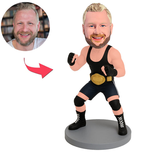 Wrestler mit goldenem Gürtel Benutzerdefinierte Bobbleheads
