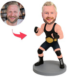 Wrestler mit goldenem Gürtel Benutzerdefinierte Bobbleheads