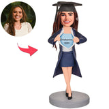 Graduation 2024 Girl With Graduation Hat Custom Bobbleheads Add Text