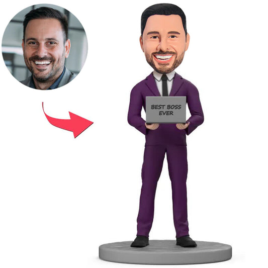 Bester Chef aller Zeiten mit Laptop Benutzerdefinierte Bobbleheads