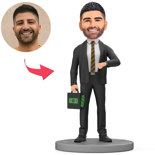 Chef mit Geldkasse Benutzerdefinierte Bobbleheads