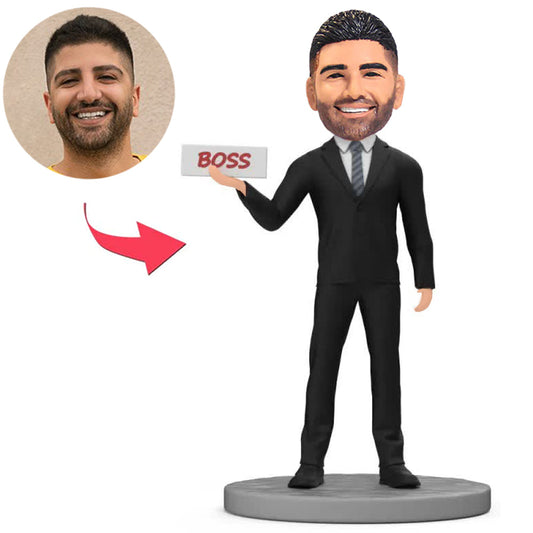 Chef mit Chef Schild Benutzerdefinierte Bobbleheads