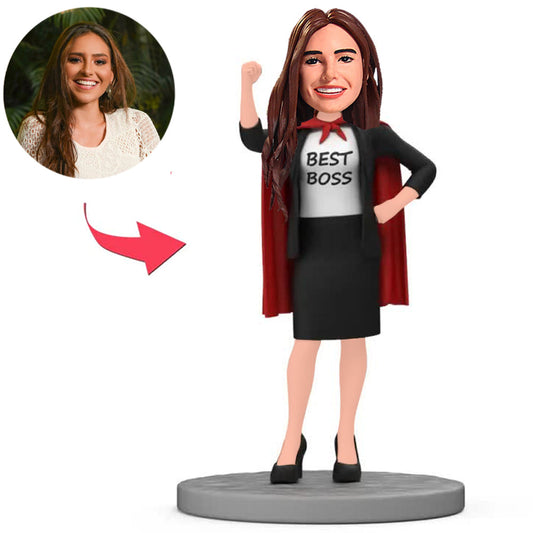 Beste weibliche Chef mit Umhang Benutzerdefinierte Bobbleheads