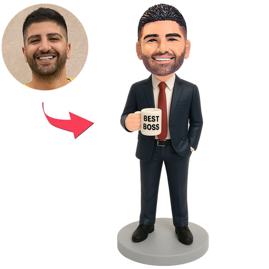 Bester Chef mit Becher Benutzerdefinierte Bobbleheads