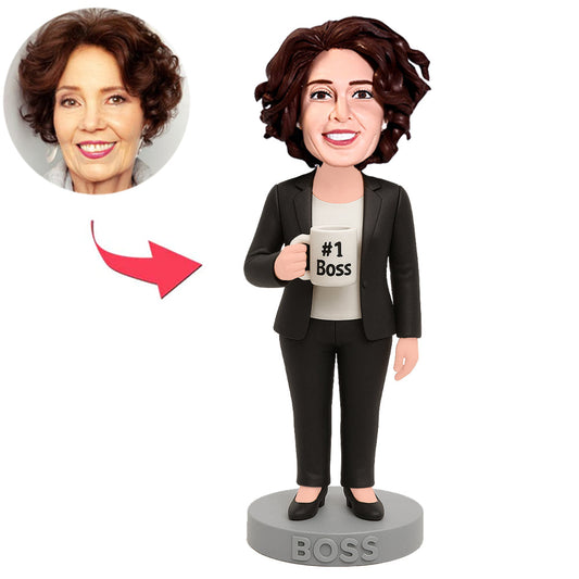 #1 weibliche Chef Benutzerdefinierte Bobbleheads