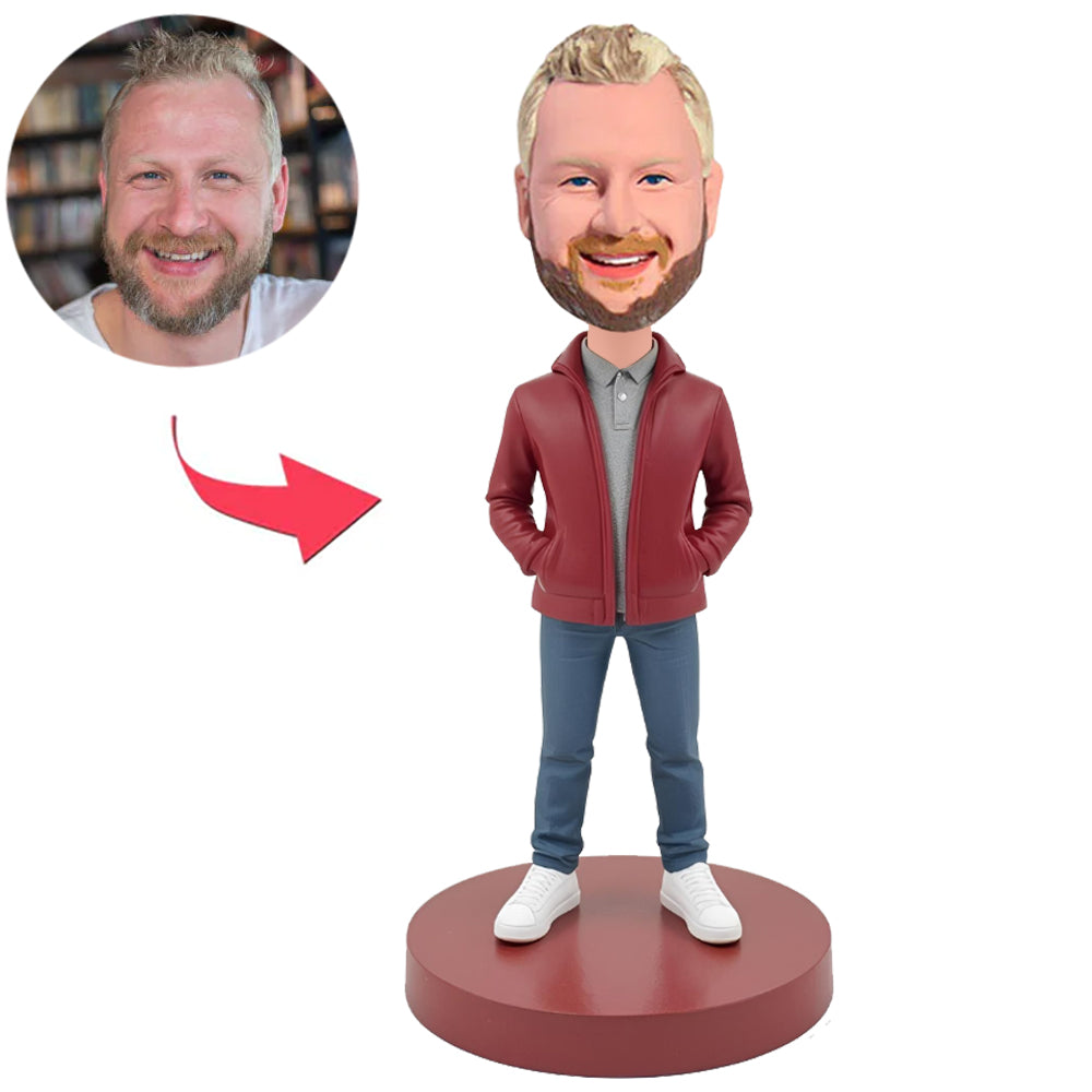 Mann mit blauer Hose und weißen Schuhen Benutzerdefinierte Bobbleheads