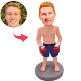 Boxer mit Boxhandschuhen Kundenspezifische Bobbleheads addieren Text