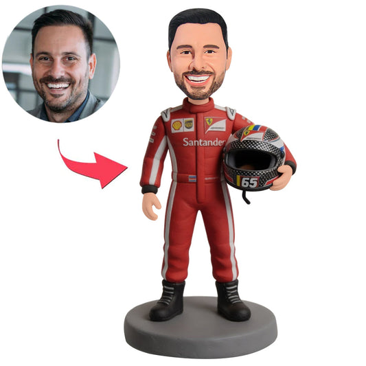 Athlet im roten Rennanzug Benutzerdefinierte Bobbleheads