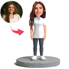 Der Arzt stand entspannt da Benutzerdefinierte Bobbleheads
