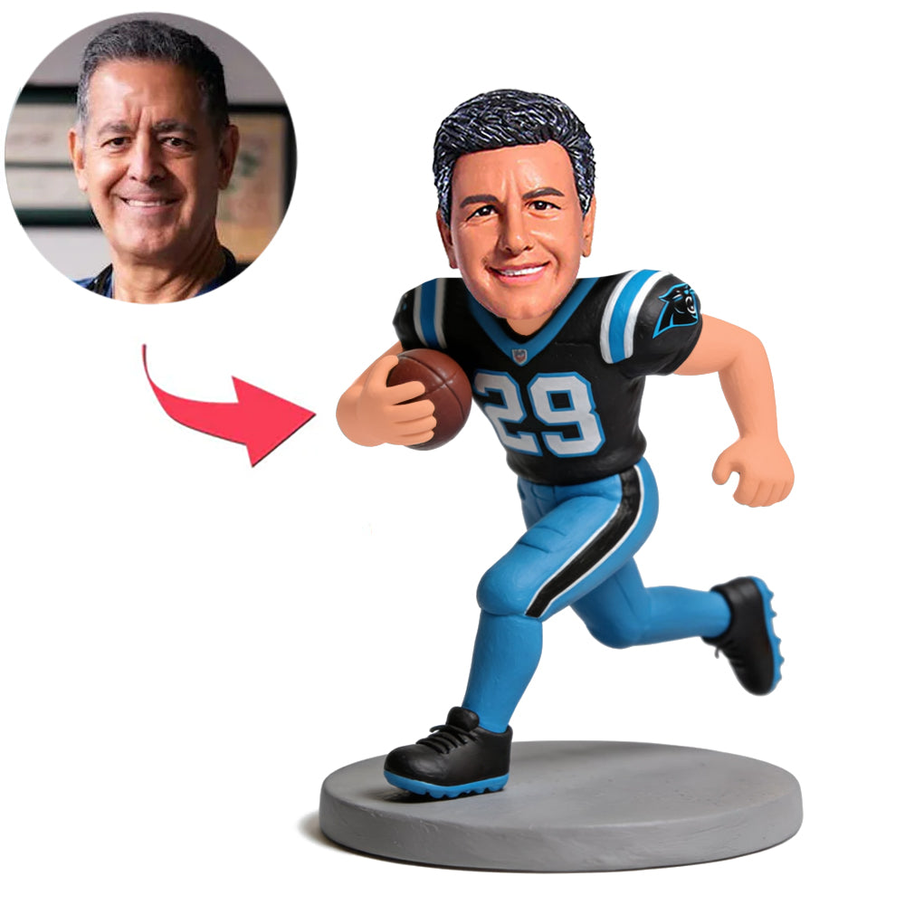 Rugby-Spieler rennt Benutzerdefinierte Bobbleheads