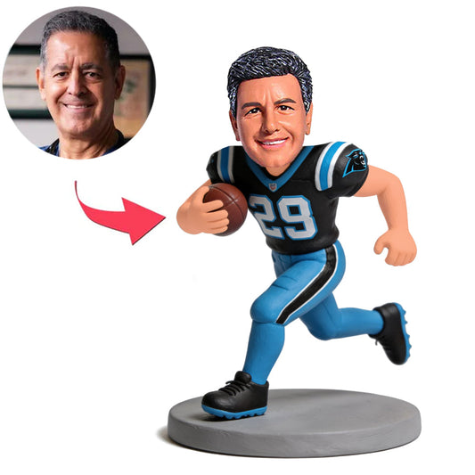 Rugby-Spieler rennt Benutzerdefinierte Bobbleheads