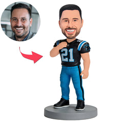 Rugby-Spieler berührt Kragen Benutzerdefinierte Bobbleheads