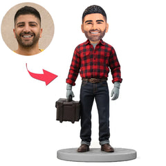 Reparateur für karierte Hemden Benutzerdefinierte Bobbleheads