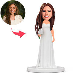 Braut Kundenspezifische Bobbleheads mit eingraviertem Text