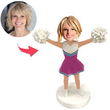 Cheerleader, schönes Mädchen Kundenspezifische Bobbleheads addieren Text