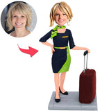 Schöne Stewardess Kundenspezifische Bobbleheads addieren Text